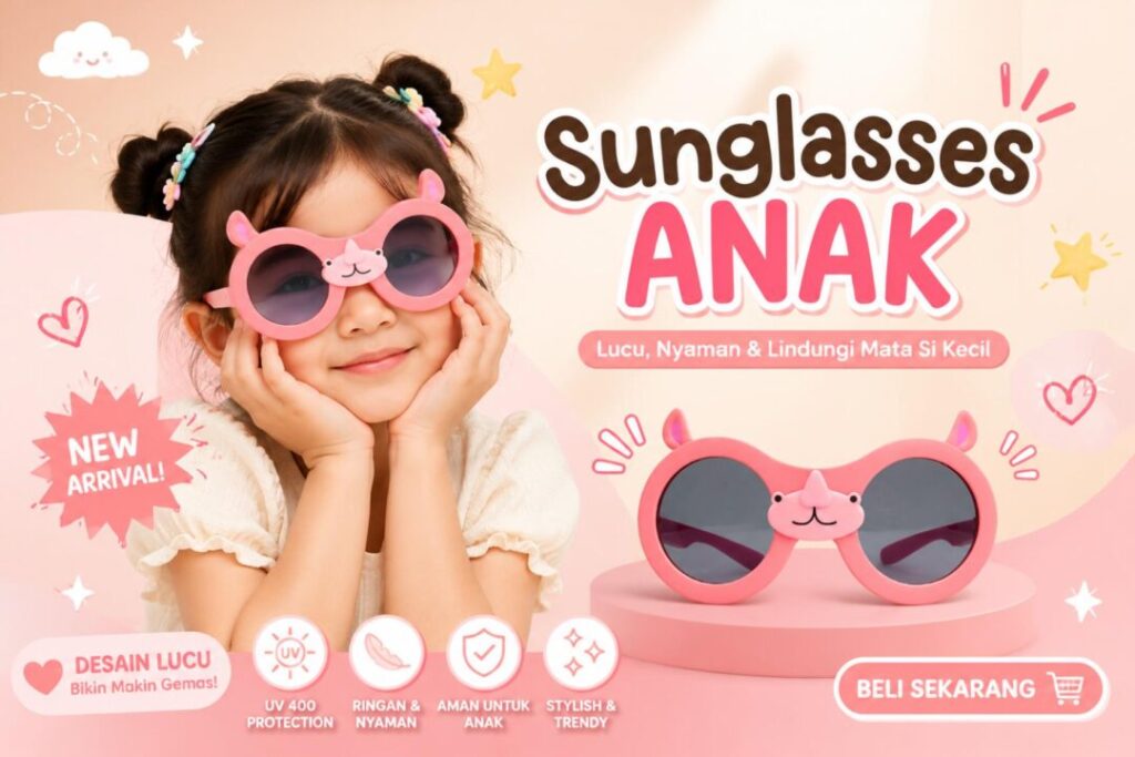 Kacamata Hitam Anak Lucu B T1915 C6 cover