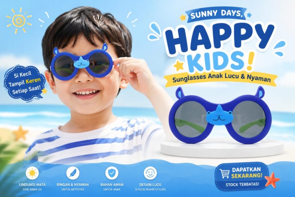 Kacamata Hitam Anak Lucu B T1915 C7 cover