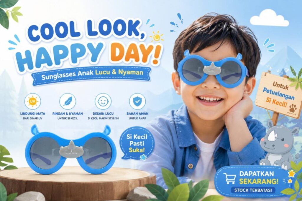Kacamata Hitam Anak Lucu B T1915 C9 Cover