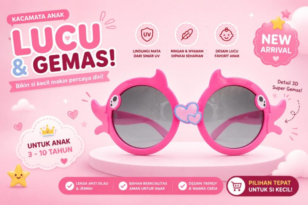 Kacamata Hitam Anak Lucu S 8254 P C30