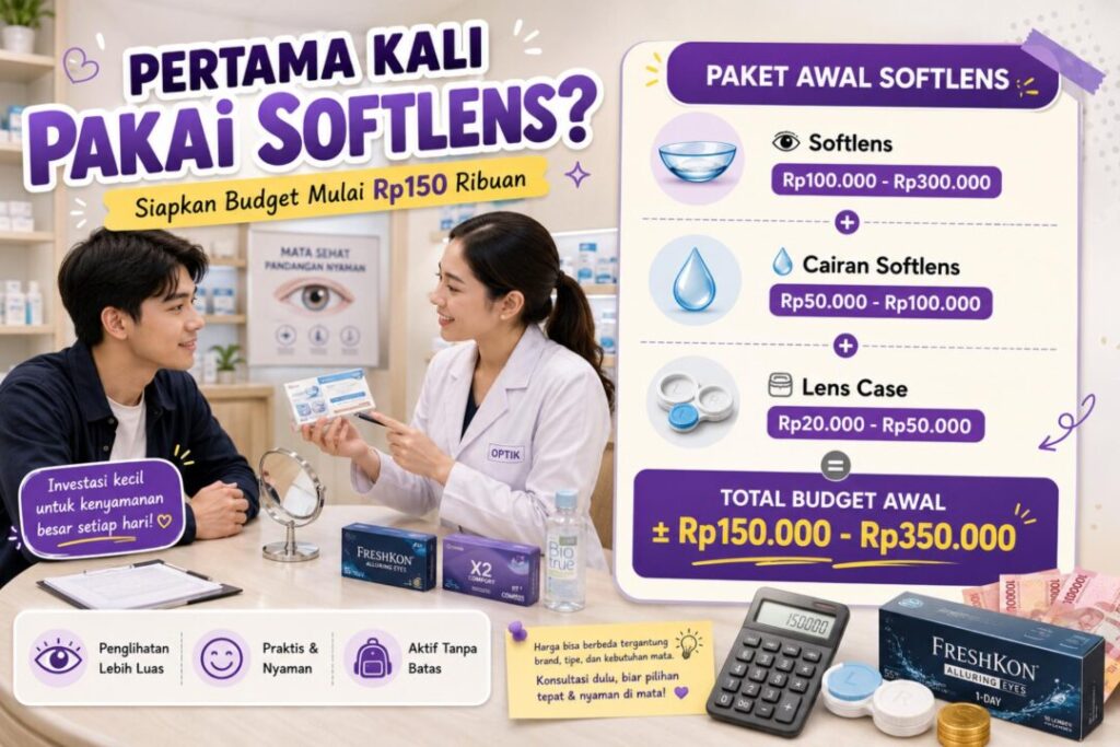 Harga Softlens Minus di Optik