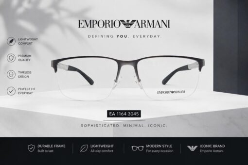 Frame Kacamata Branded Emporio Armani EA 1164 3045