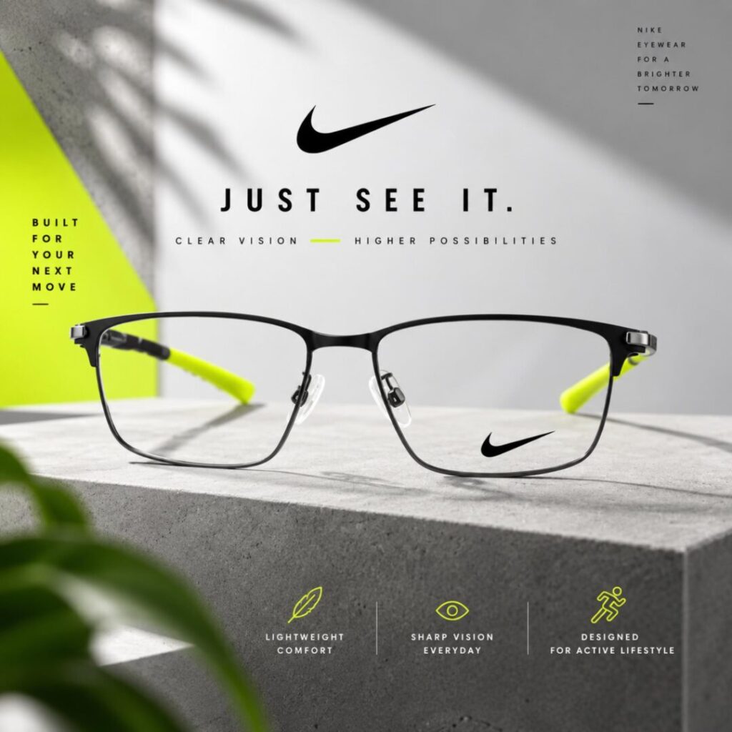 Frame Kacamata Branded Nike 6047LB 069 tampak depan