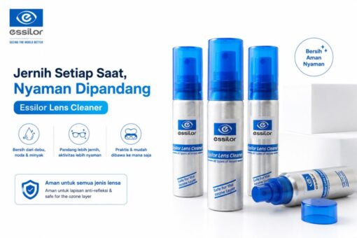 Pembersih Kacamata Premium Essilor 22ML tampak depan