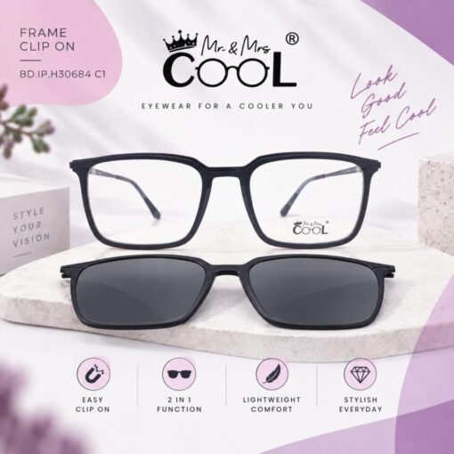 Frame Kacamata Clip On Mr & Mrs Cool BD.IP.H30684 C1