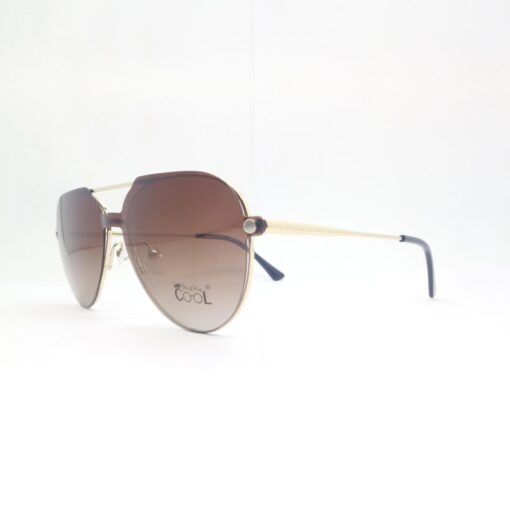 Frame Kacamata Clip On Mr & Mrs Cool ST041 C2 Tampak serong kiri pakai clip on
