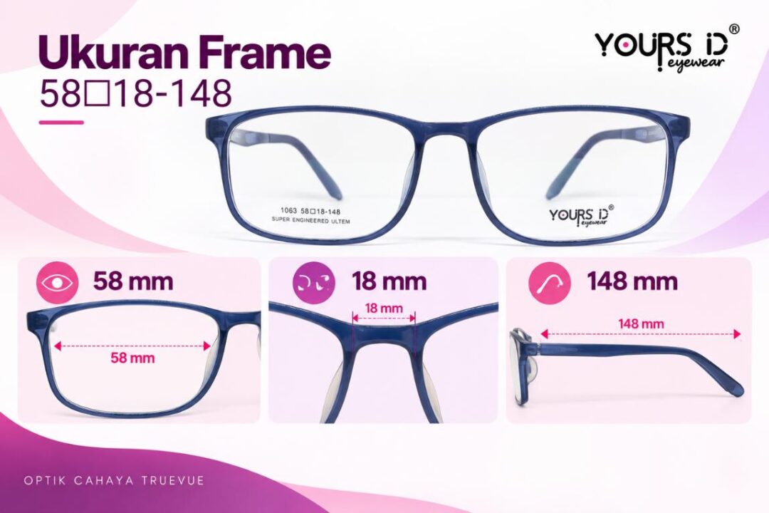 Frame Kacamata Yours ID 1063 C7 Ukuran