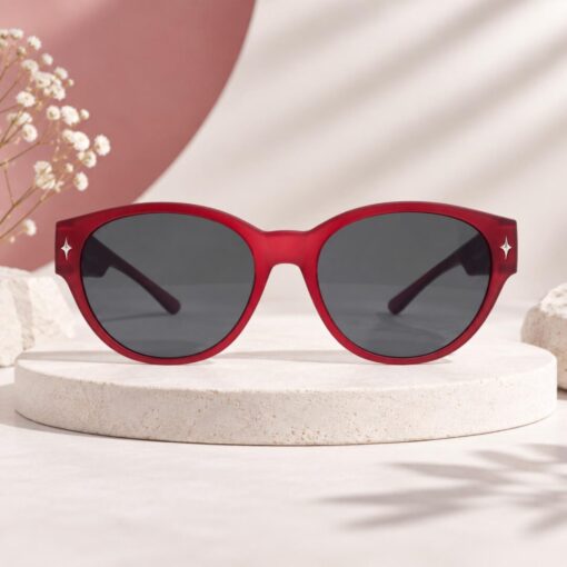 Kacamata Hitam Mr & Mrs Cool 519 Warna Merah Maroon Cover