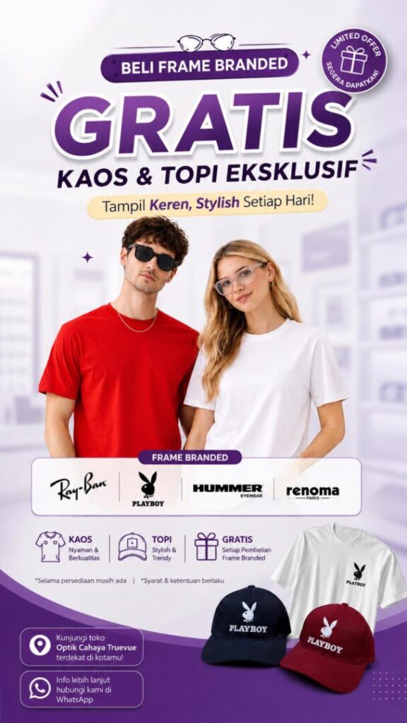 promo optik cahaya truevue bulan ini