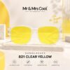 Sunglasses Kuning Mr & Mrs Cool 821 warna Clear Cover