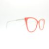 Frame Kacamata Clip On Callista TR9902 C4 Tampak serong kanan dengan clip on merah